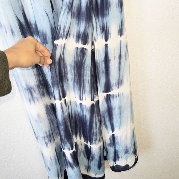 NWT Raviya Navy Tie Dye Strapless Maxi Swimsuit Cover Up Size Small - Picture 5 of 9